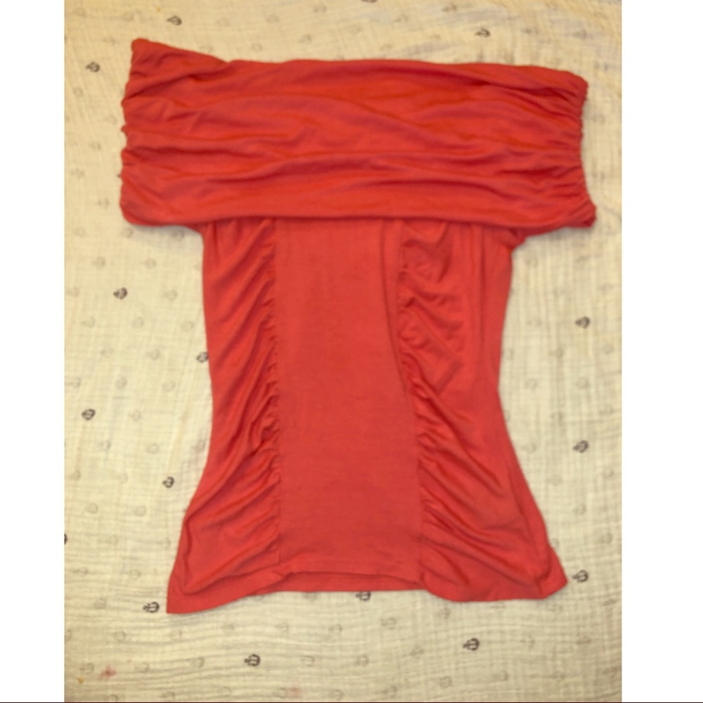 Bebe off shoulders wrap top
